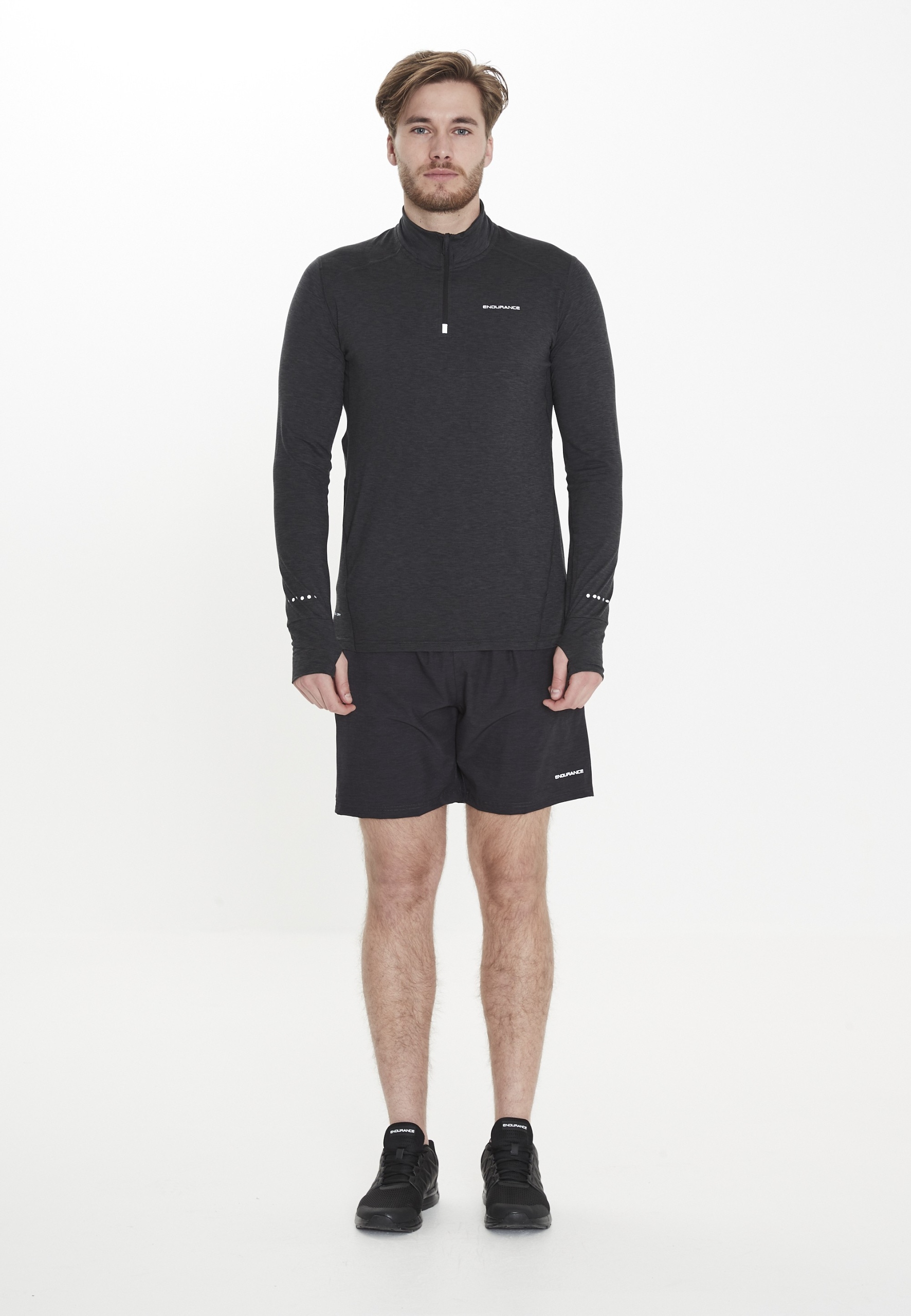 Bluza męska Endurance Tune Melange Czarny XXL
