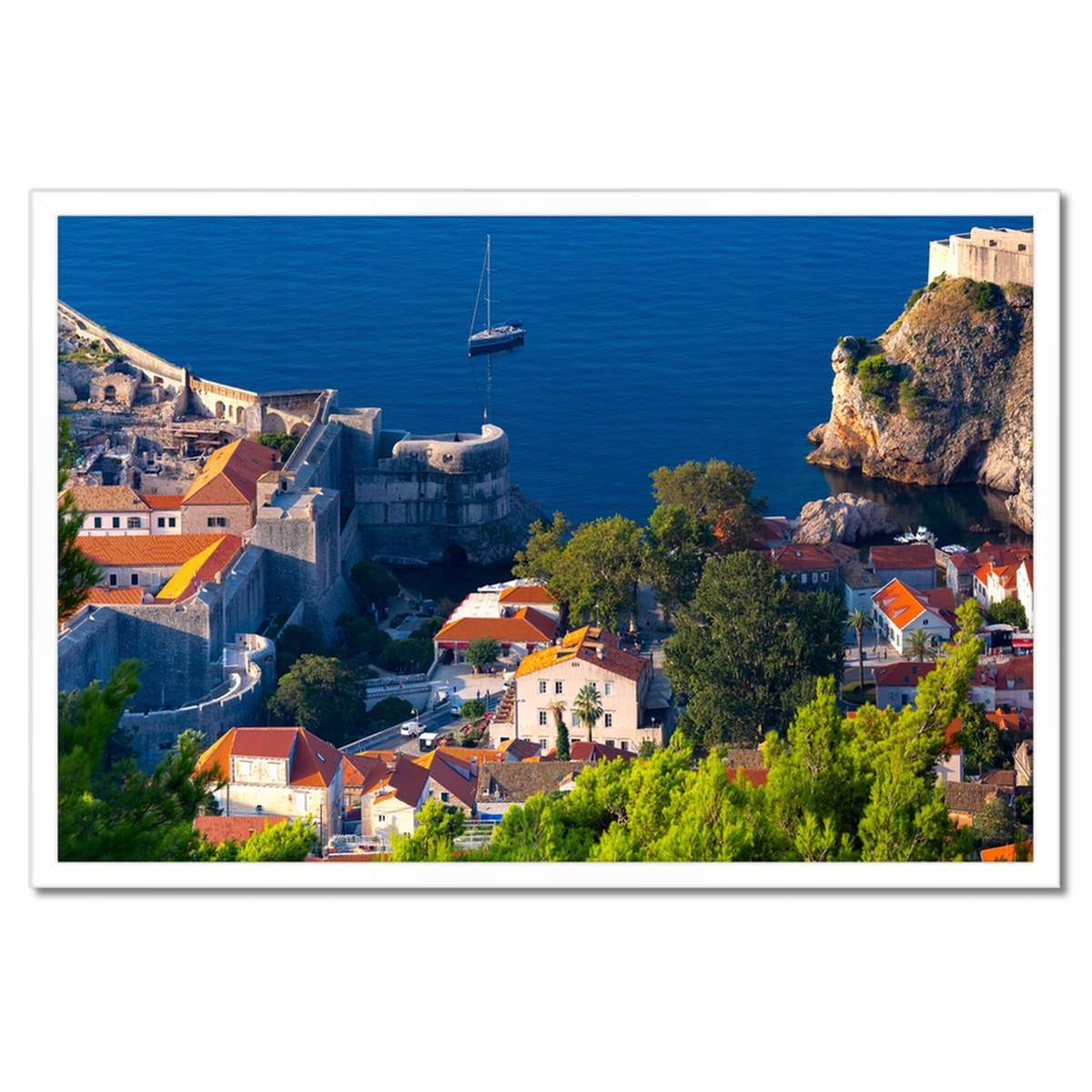 Plakáty v rámu 60x40 Pohled z letu na Dubrovník