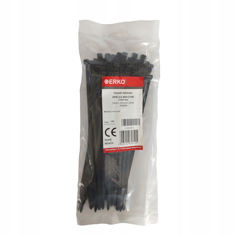 

Opaska Kablowa 4,8x200 Czarna Polski Produkt