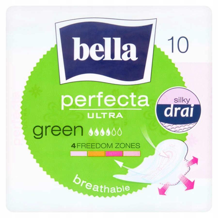 

Bella Perfecta Ultra Green Podpaski 10 Sztuk