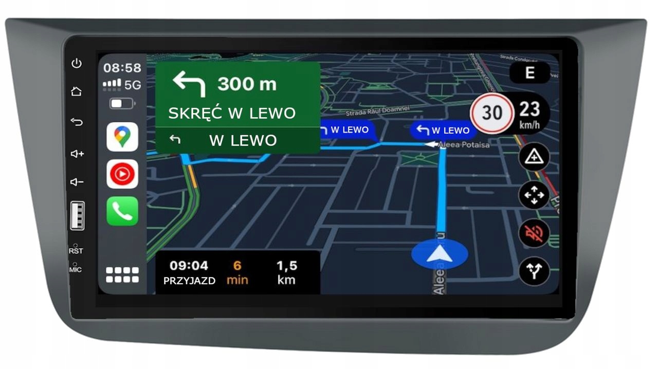 Rádio Seat Altea 2004-2015 Android-auto Carplay Usb MP3 MP5 Bluetooth