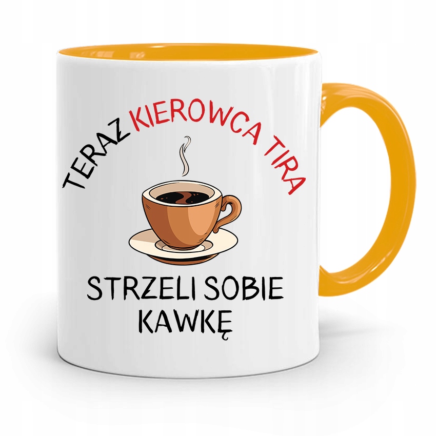 

Dla Tirowca Kierowcy Tira Kubek Żółty