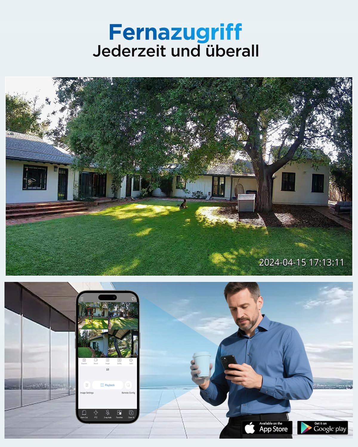 4COVR Zestaw Kamer 4K Zewnętrznych 8CH 4x8MP PoE IP67 Mikrofon KI — miniatura 4
