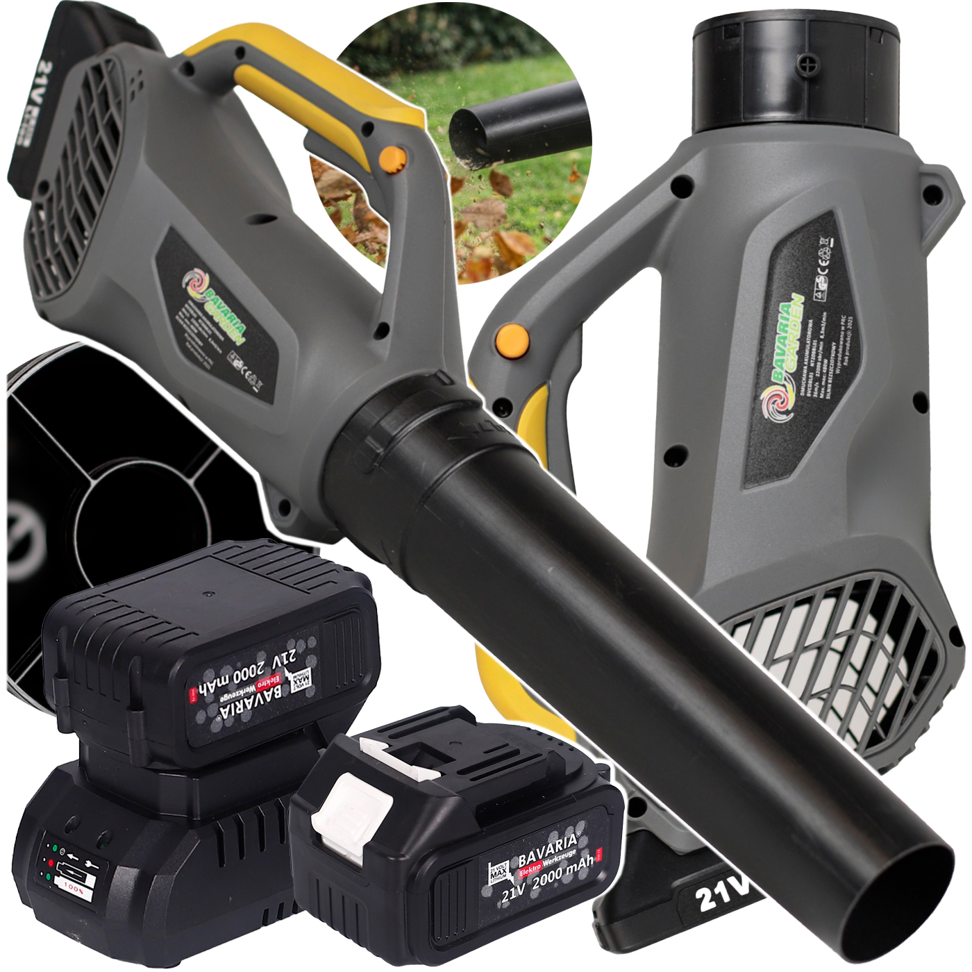Turbo Elektrické Dmychadlo Akumulátorový Bezkartáčový Zahradní Dmychadlo x2 21V Výkon