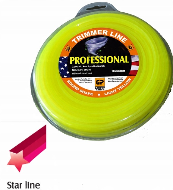 

Żyłka Tnąca Gwiazdka 1,65mm 15M