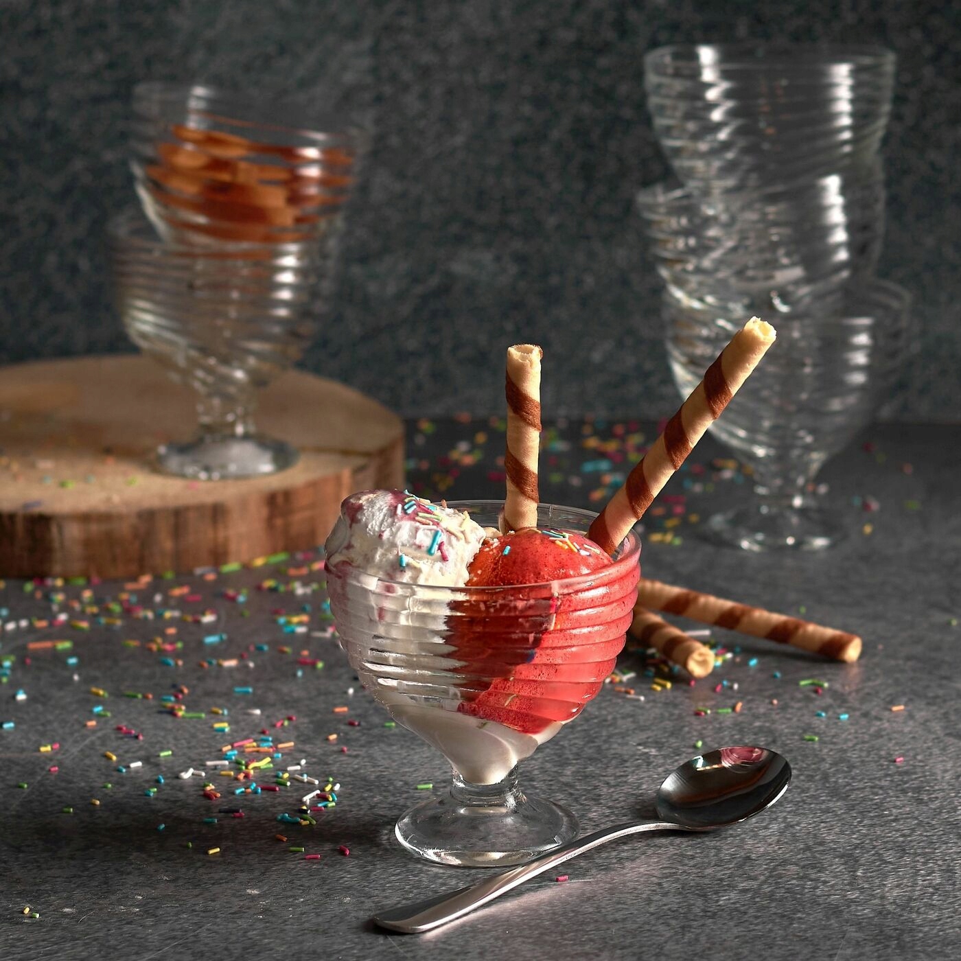 PUCHARKI do DESERÓW 300ml miseczki do LODÓW Tadar 6szt.Vesta Tadar Stan opakowania oryginalne