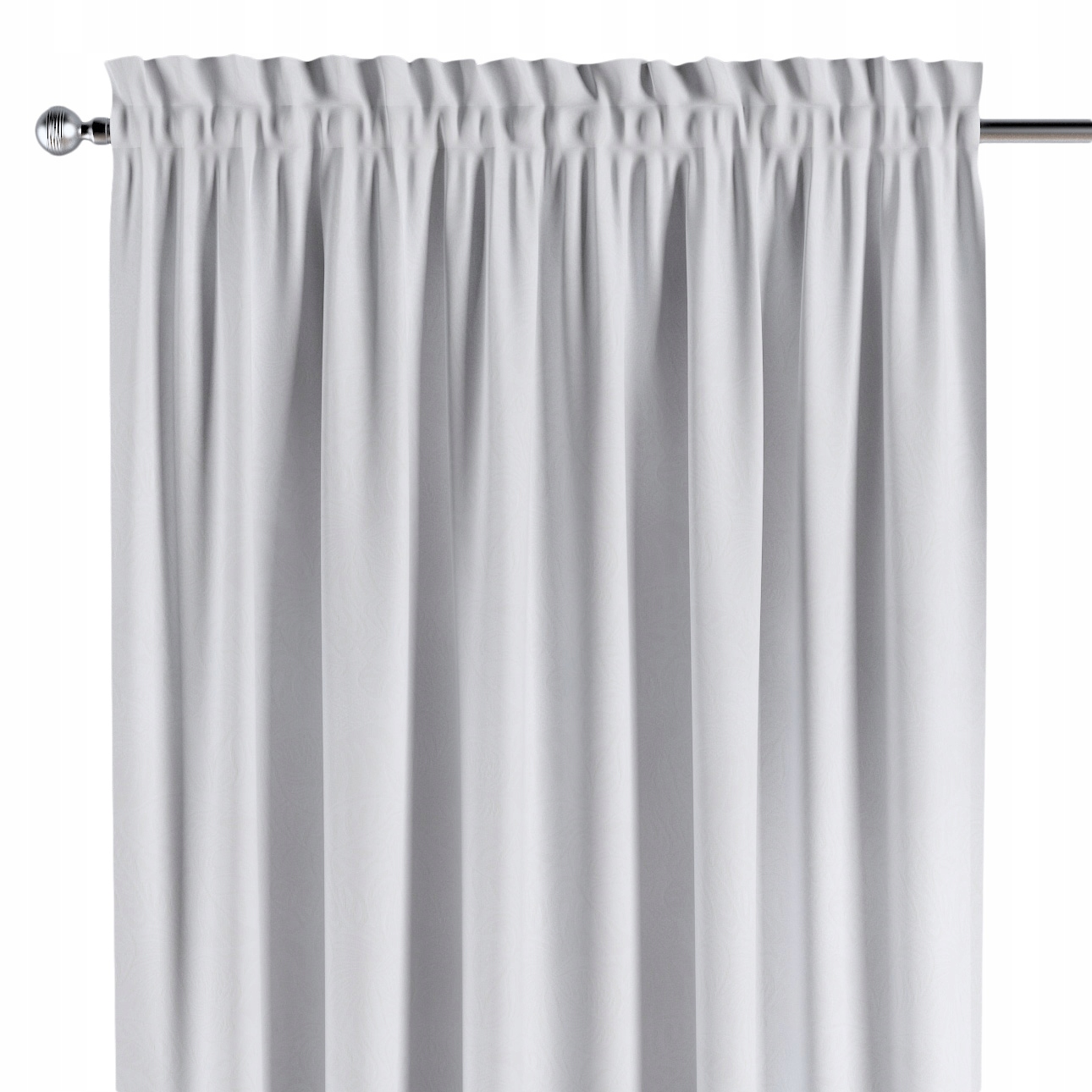 Záves na kanáli s ofinou 1 ks 130x245 cm biely