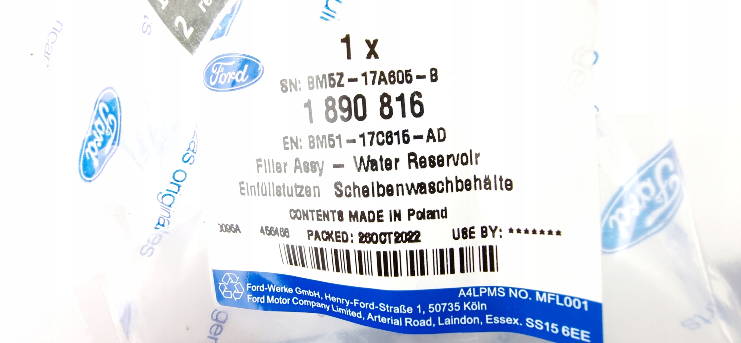 WLEW ZBIORNICZKA SPRYSKIWACZA FOCUS MK3 OE 1890816 Producent części Inny
