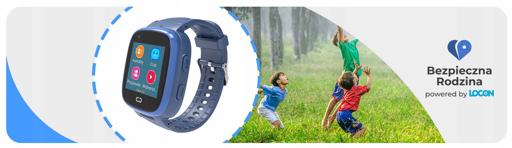 SMARTWATCH LOCON WATCH VIDEO GPS LOKALIZATOR PL Kolor granatowy