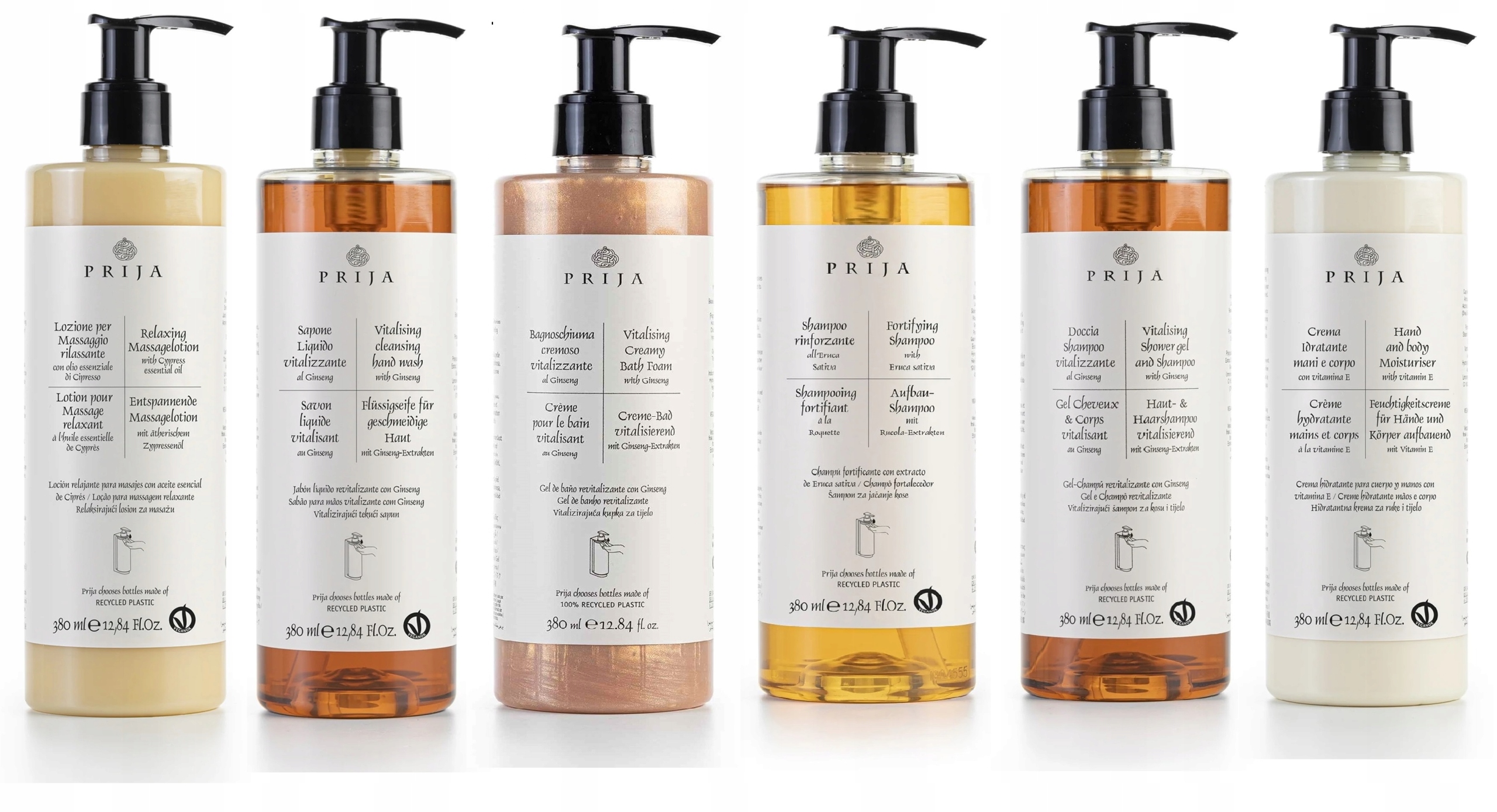 Prija Zestaw Kosmetyków do Pielęgnacji 6x380ml – Spa, Luksus,