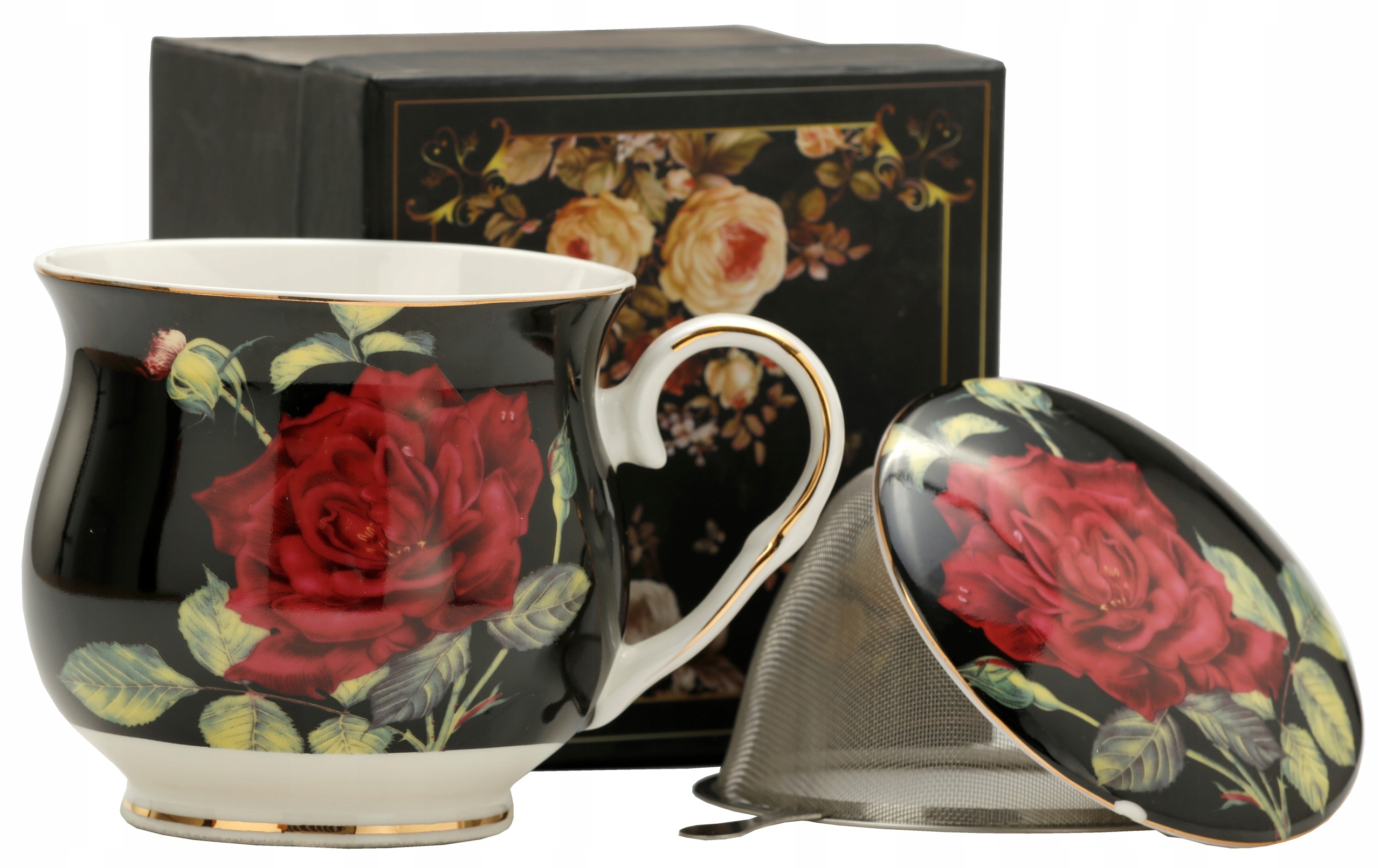 

Kubek z zaparzaczem Róża Retro ceramika 480ml