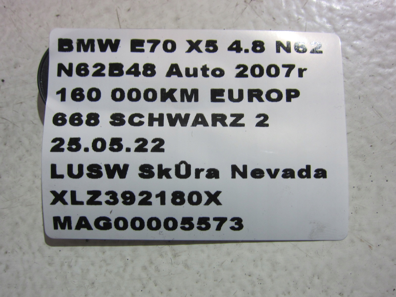 BMW E70 4.8 WSPORNIKA Support Demi axe 7552538