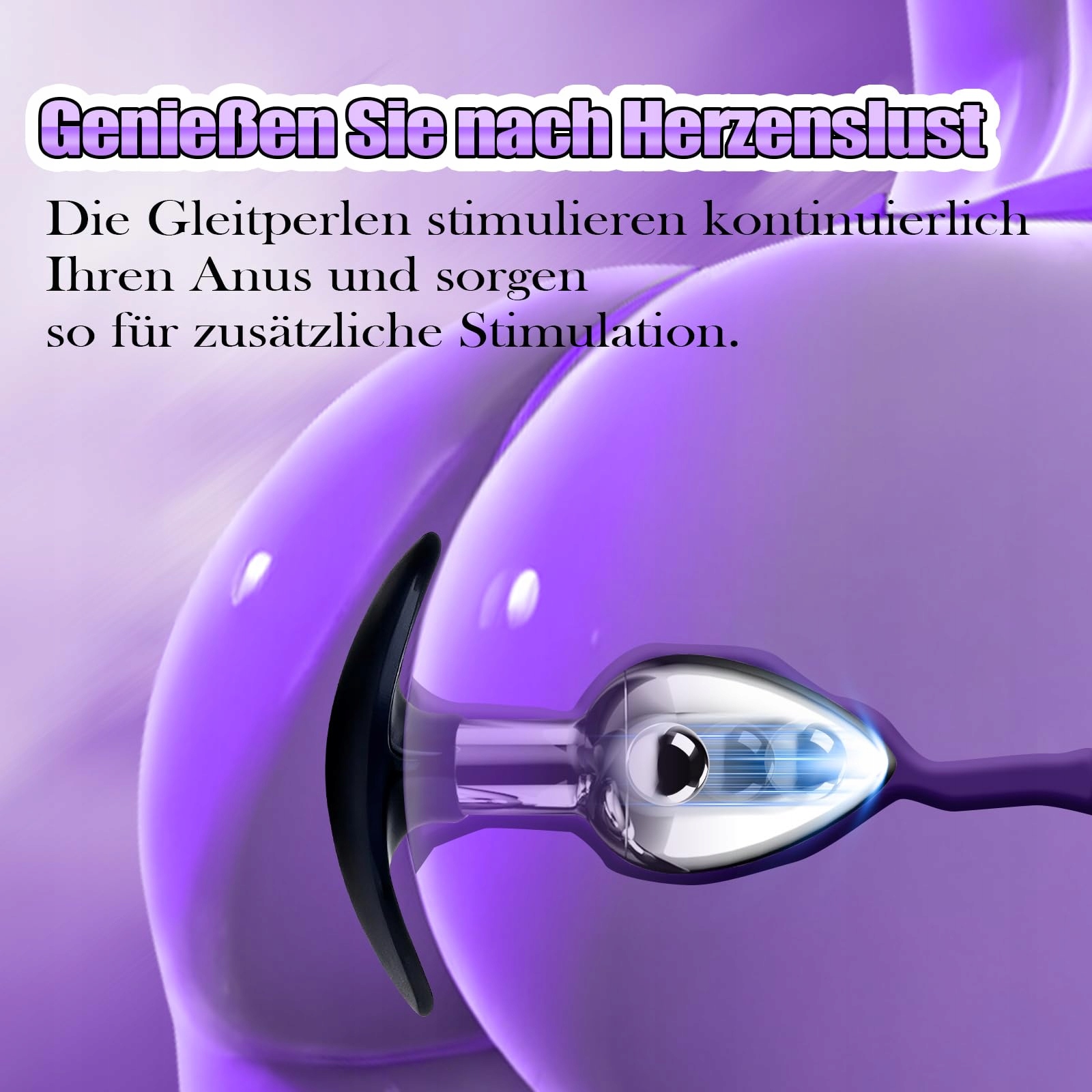 XXL ANALPLUG Zestaw Dla Kobiet Mężczyzn Początkujących Metalowy Plug — miniatura 2