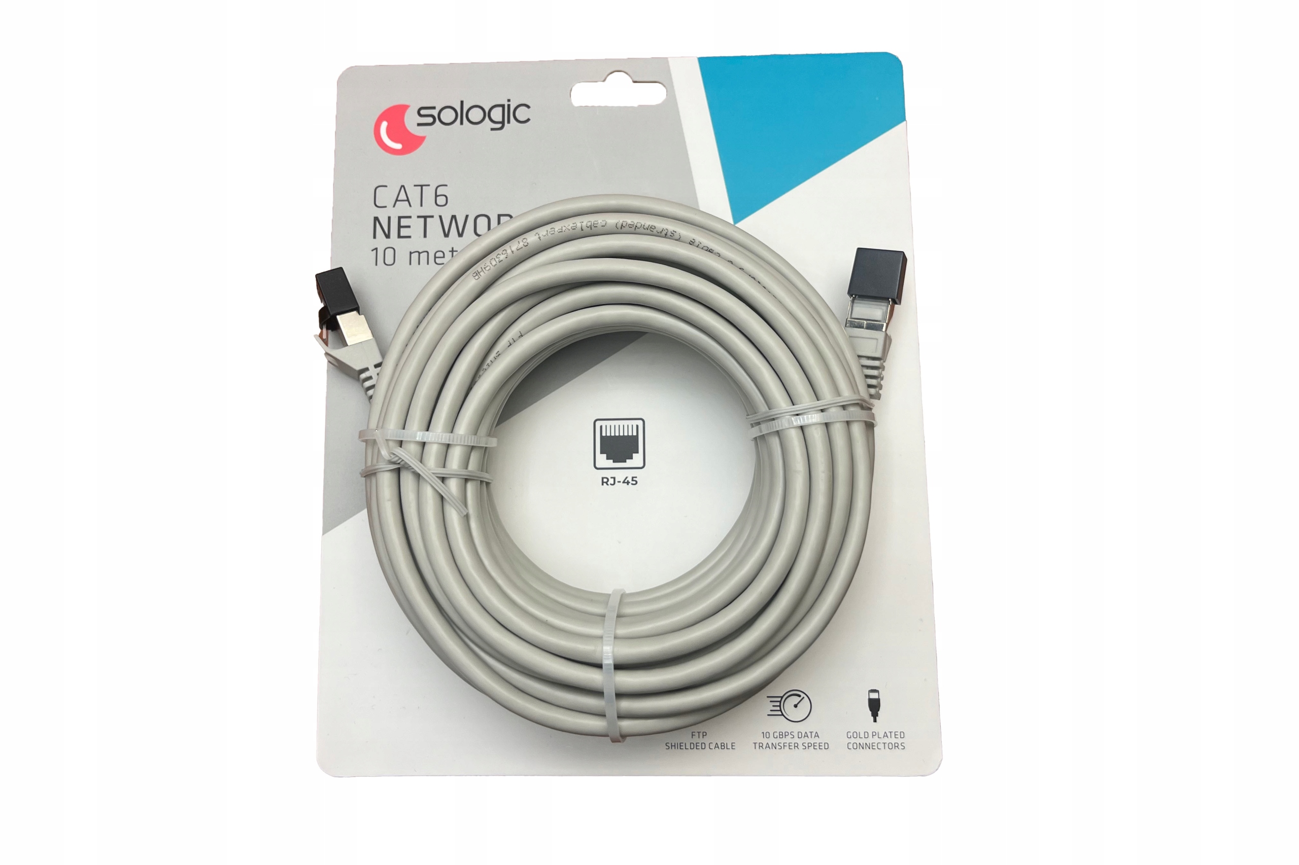 KABEL SIECIOWY FTP CAT 6 LAN PATCH CORD ETHERNET 10 metrów kabel internetow