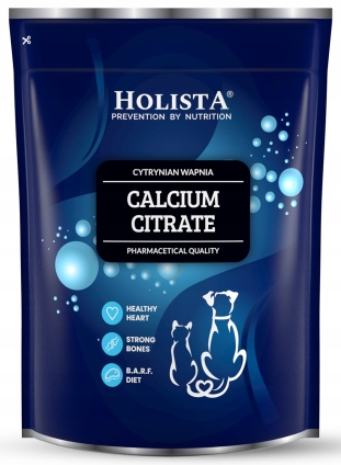 Levně Holista Citrát vápenatý vysoce vstřebatelný vápník pro psy a kočky 1000 g