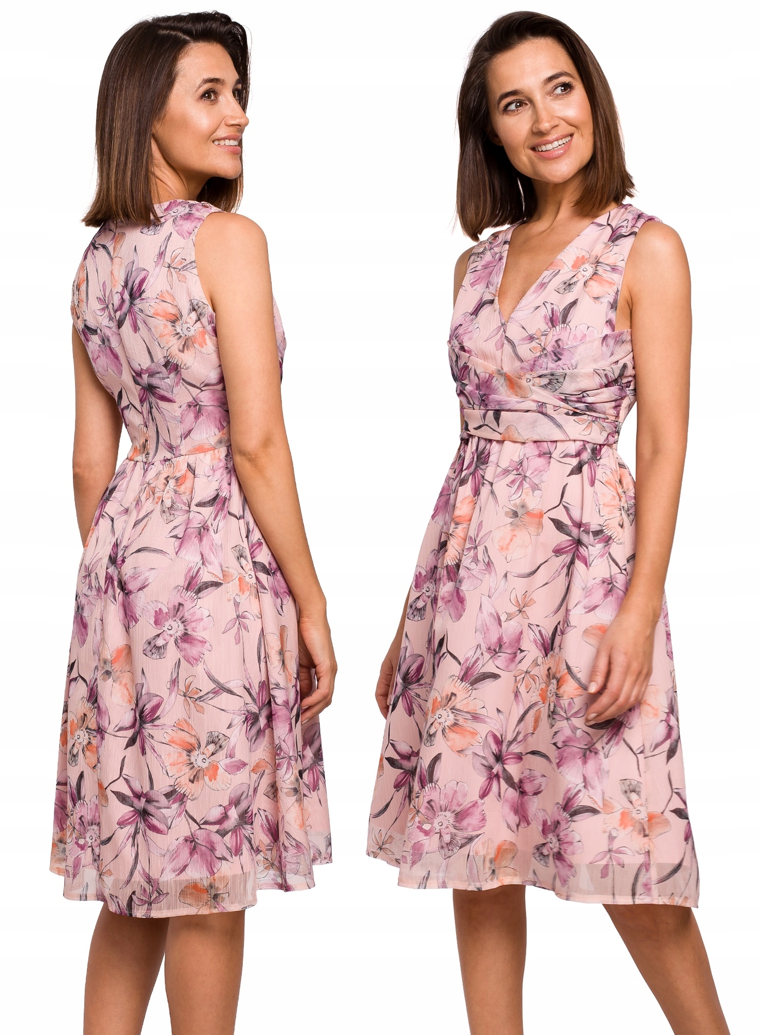 

Zwiewna Sukienka Rozkloszowana Szyfonowa W Kwiaty