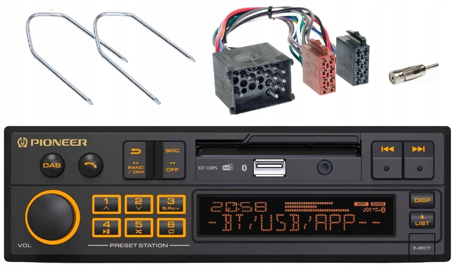 Pioneer SXT-C10PS Retro Dab Bluetooth autorádio Bmw E21 E28 E30 E31