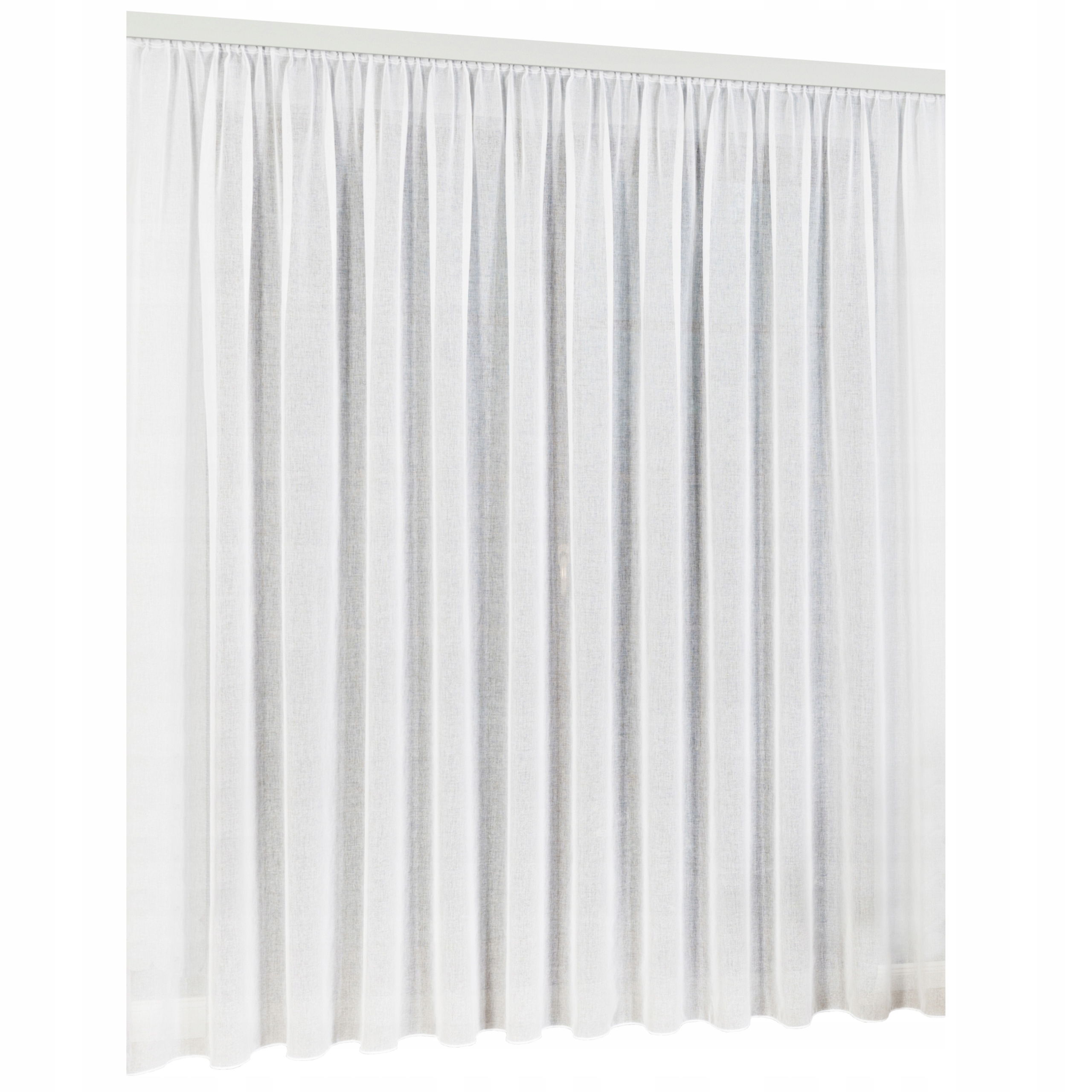 Zasłona Firana Gotowa Biała Etamina Na Taśmie Ołowianka Do Salonu 400x245