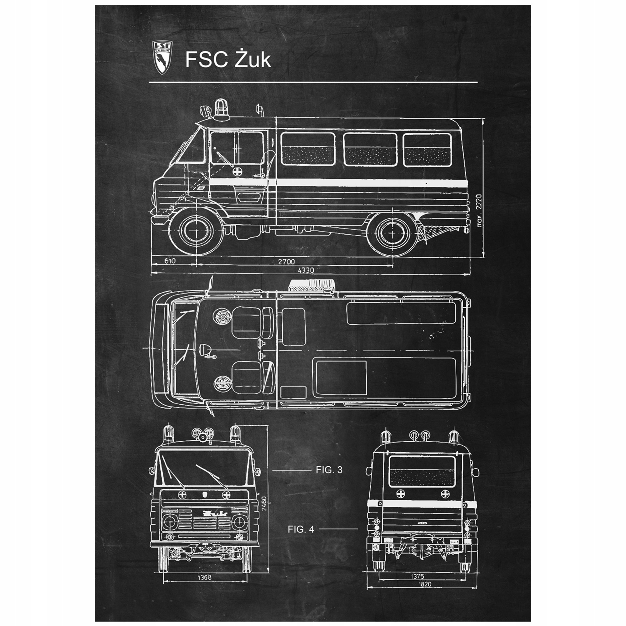 

Plakat Fsc Żuk Retro Patent Poster Auta Prl