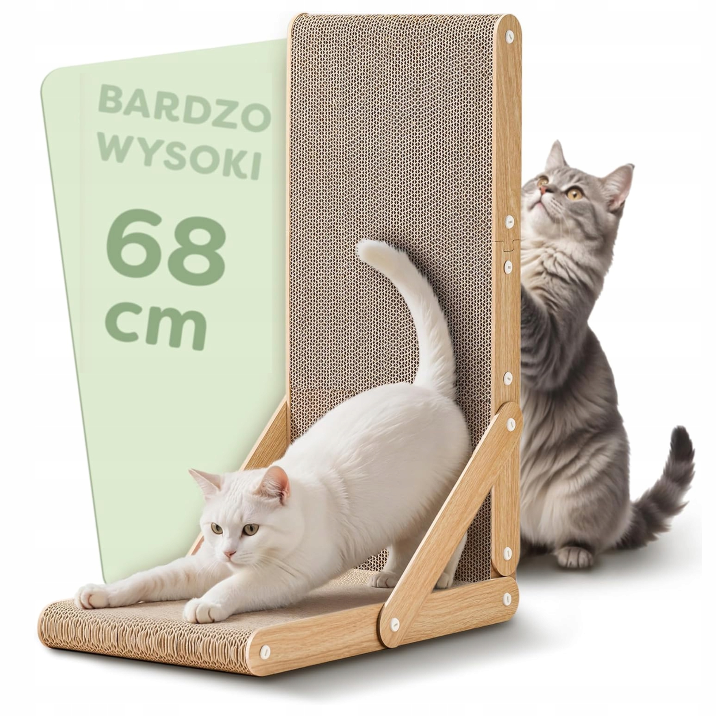 Levně Škrabadlo pro kočky velké 68 cm Škrabadlo ve tvaru písmene L
