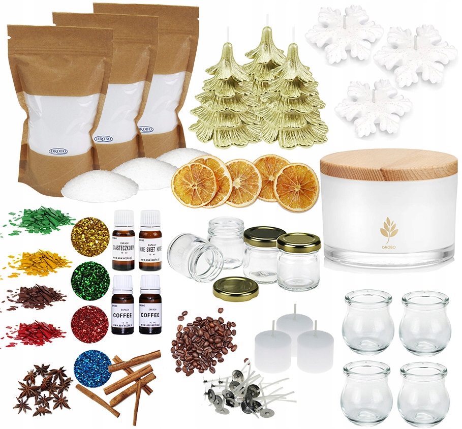 Velká sada na výrobu svíček XXL svíčky pro vánoční dekorace 13