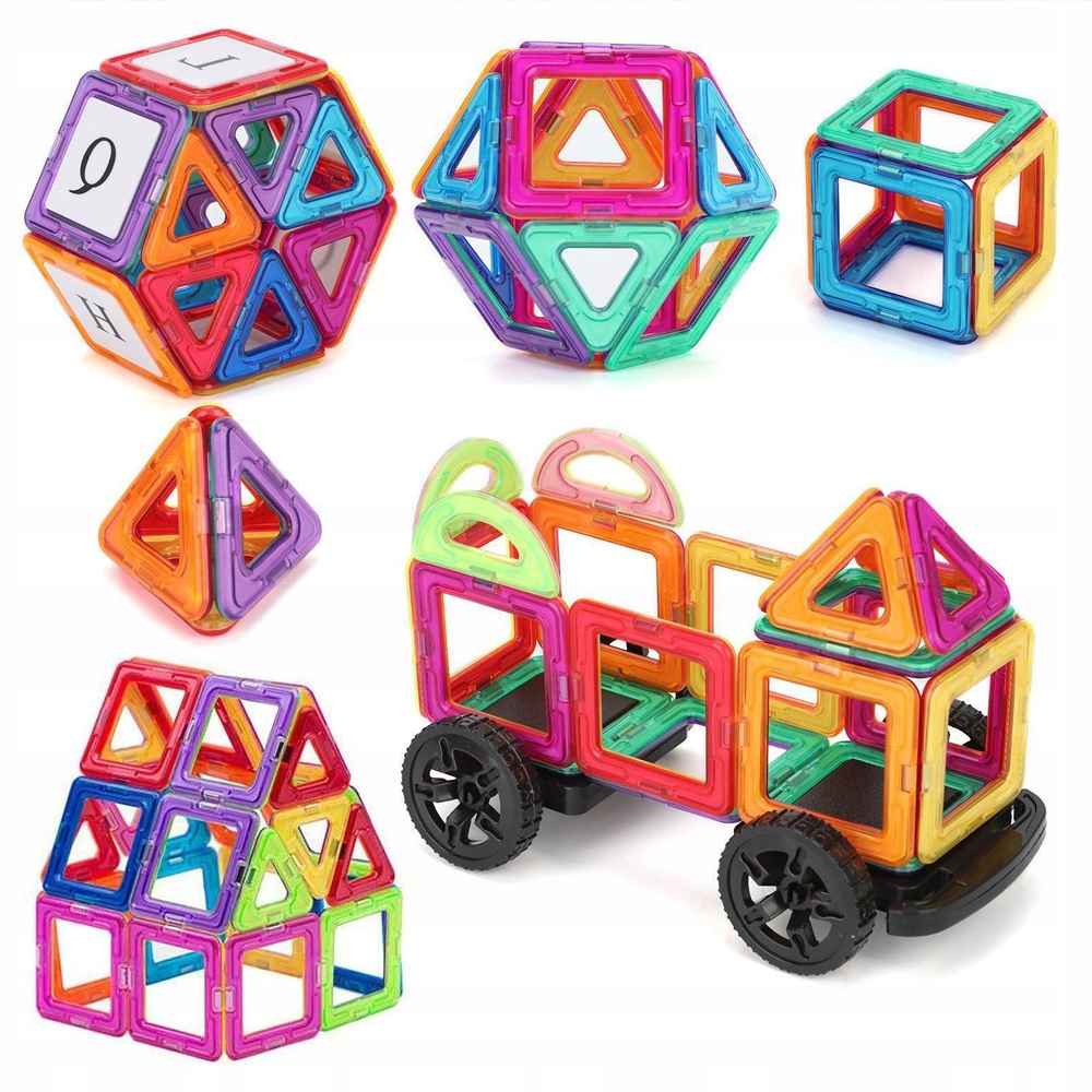 KLOCKI MAGNETYCZNE KONSTRUKCYJNE ZESTAW 119EL PŁYTKI MAGNETYCZNE DLA DZIECI Rodzaj zestaw