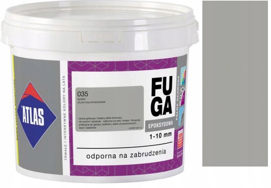 ATLAS FUGA ŻYWICZNA EPOKSYDOWA SZARA 035 2KG