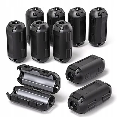 10X KLIPS KABLOWY FERRYTOWY O ŚREDNICY WEWNĘTRZNEJ 7 MM DO KABLI USB AUDIO