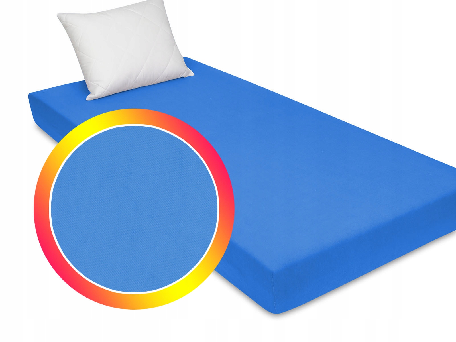 

Prześcieradło szafirowe jersey bawełniane 80x190