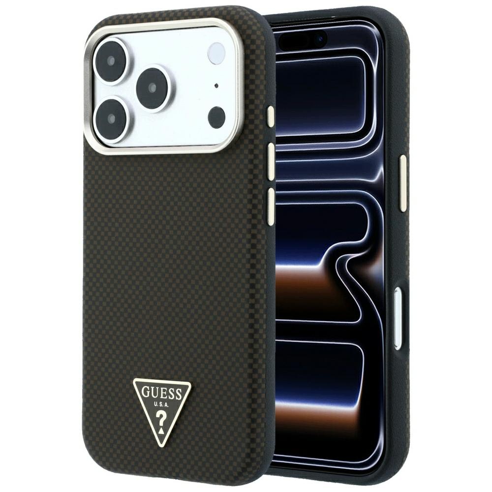 Etui Guess Kevlar Triangle Logo MagSafe na iPhone 17 Pro Max 18 Pro Max