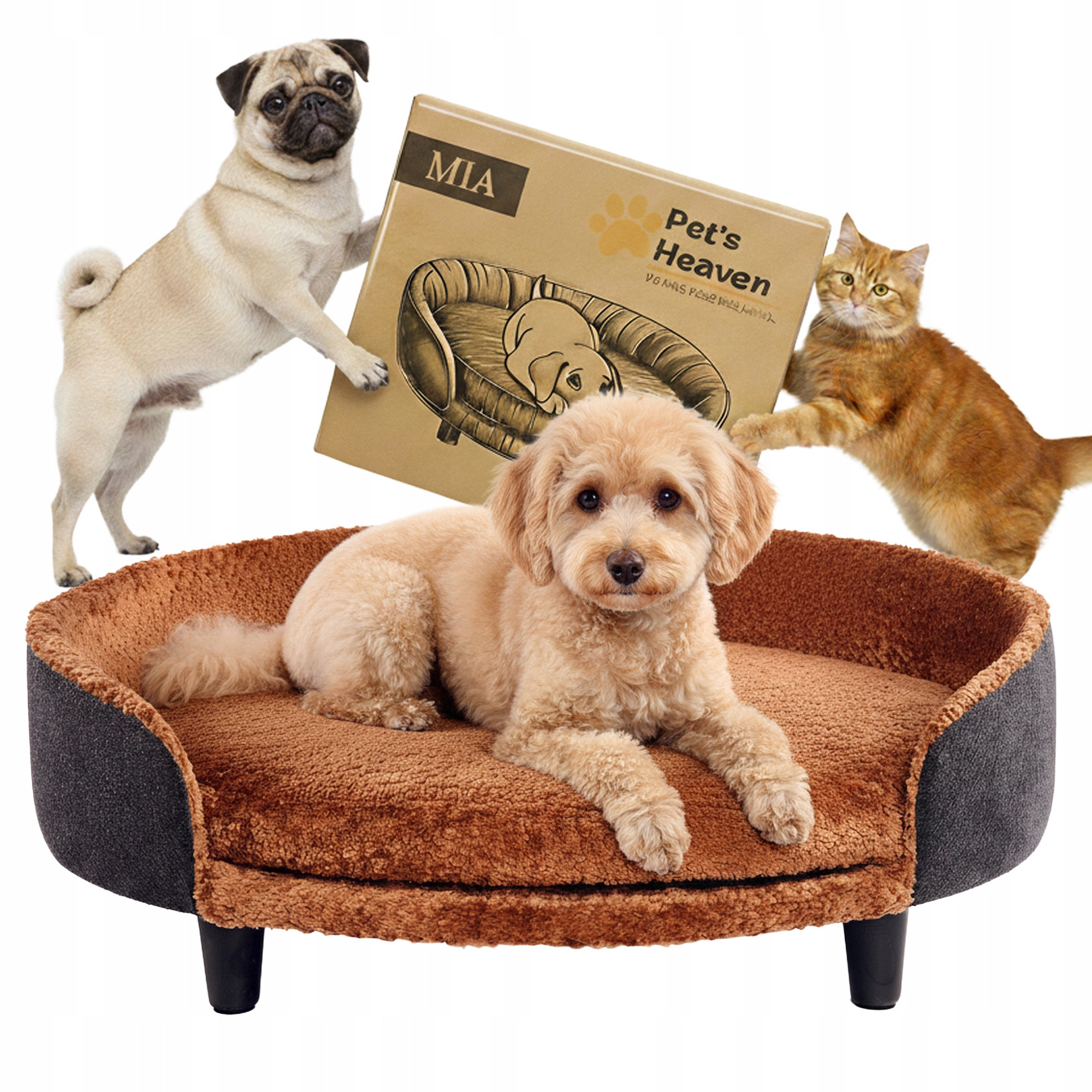 Legowisko dla Psa i Kota sofa kanapa przytulna najlepsza jakość XL 65x55