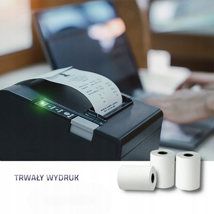 Qoltec Rolka termiczna 57 x 20 / 55g/m2 / 10szt. / BPA free Rodzaj rolka