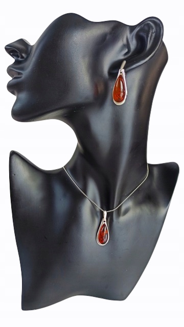 Stříbrný Komplet Šperků S Jantarem