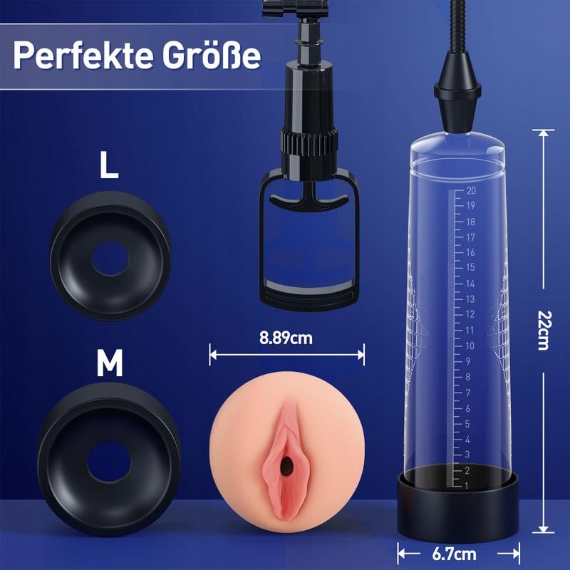 PENIS PUMPE Zabawka Dla Mężczyzn Ręczna Pompa Próżniowa Powiększanie Penisa — miniatura 6