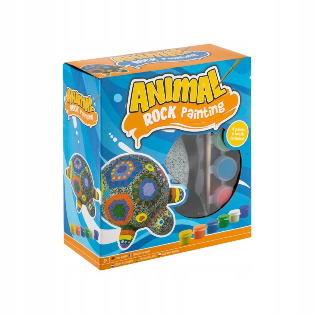 Želva na skalní malování 12 cm 6 barev a štětec