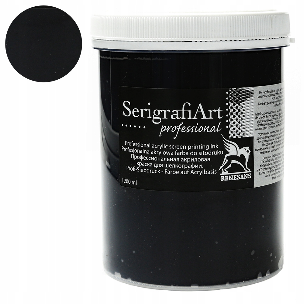 Barva na sítotisk SerigrafiArt1200 Černá Karbon.