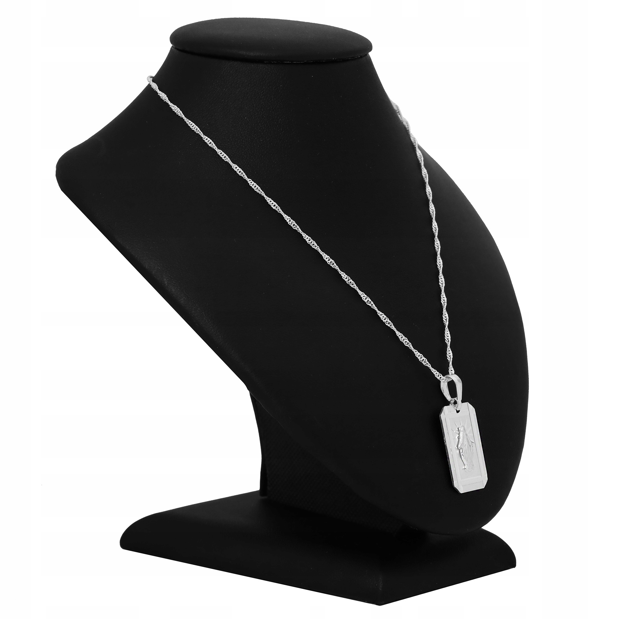 ŁAŃCUSZEK SREBRNY MEDALIK KOMUNIJNY MATKA BOSKA NA KOMUNIĘ CHRZEST +GRATISY Marka Golden Haus