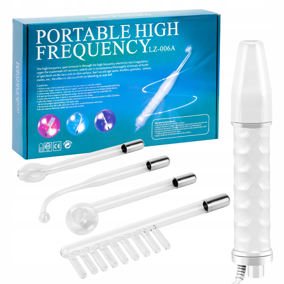 

Derma Wand Darsonval 4 Elektrody Najmocniejszy Pro