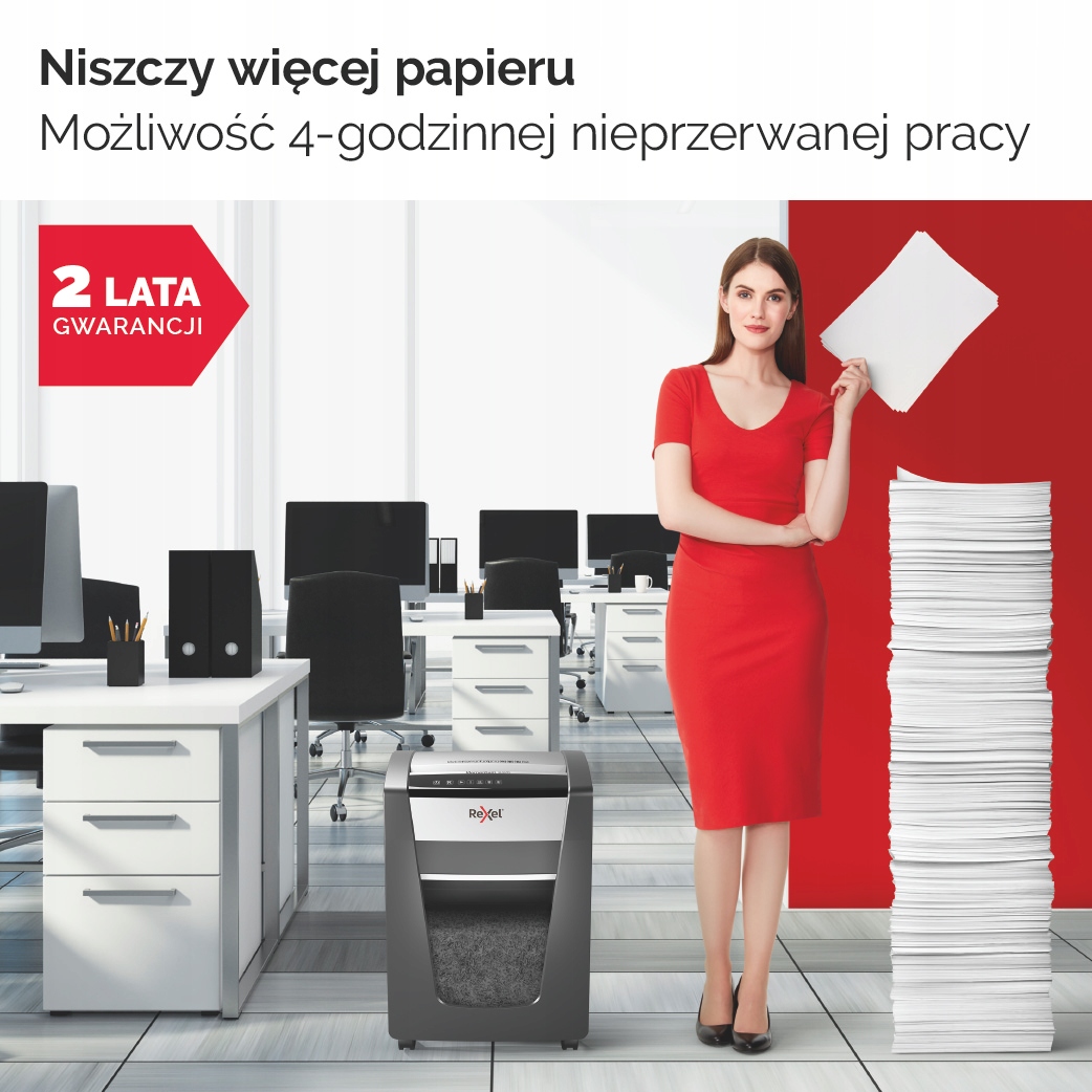 NISZCZARKA DO PAPIERU REXEL MOMENTUM M515 Pojemność kosza 30 l