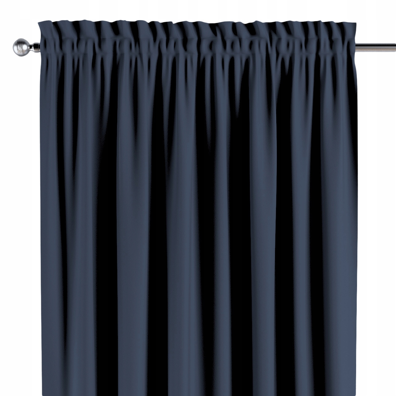 Záves na kanáli s ofinou 1 ks 130x245 cm modrý