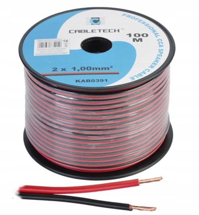 

Przewod Kabel Głośnikowy 2x1mm Zasilajacy Led Cca