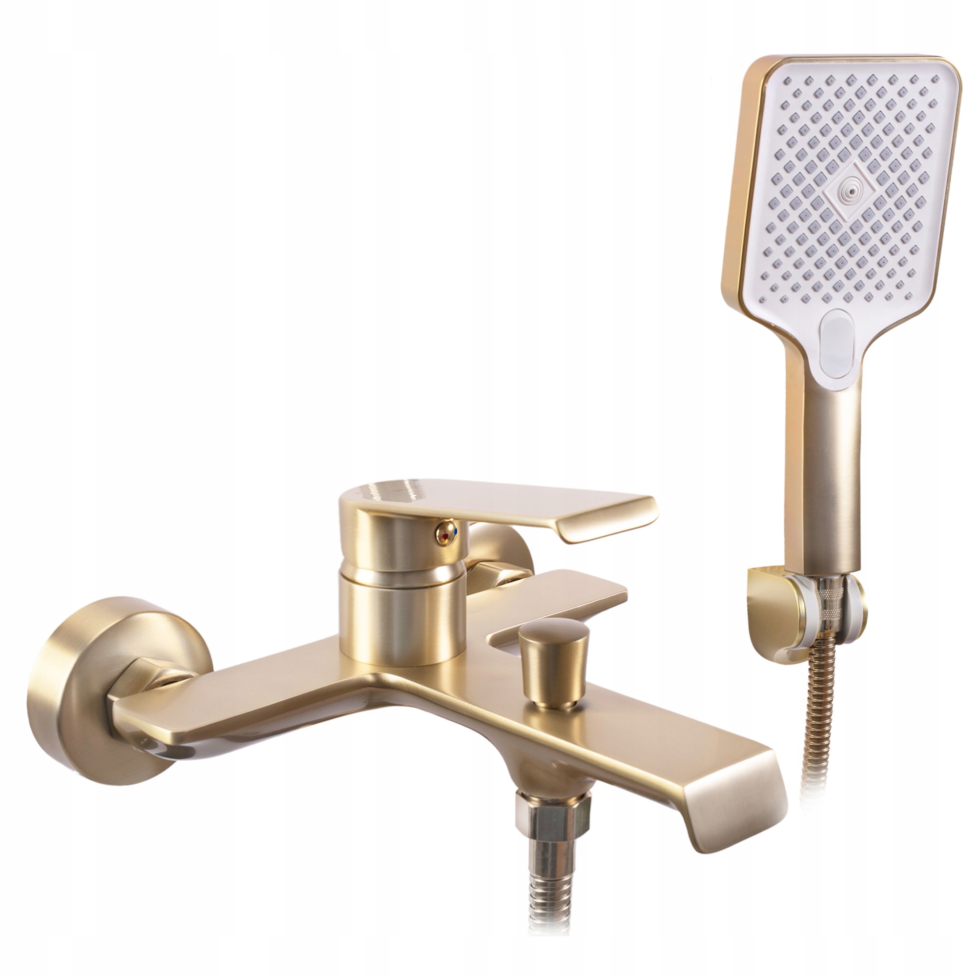 Nástenná Vaňová Batéria Rea Hass Brush Gold Zlatá Brúsená So Slúchadlom