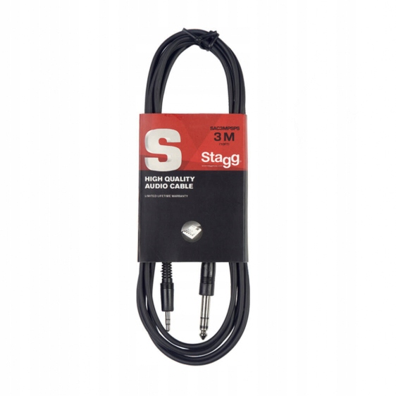 Kabel jack 3,5 mm - jack 6,3 mm Stagg SAC3MPSPS 3 m