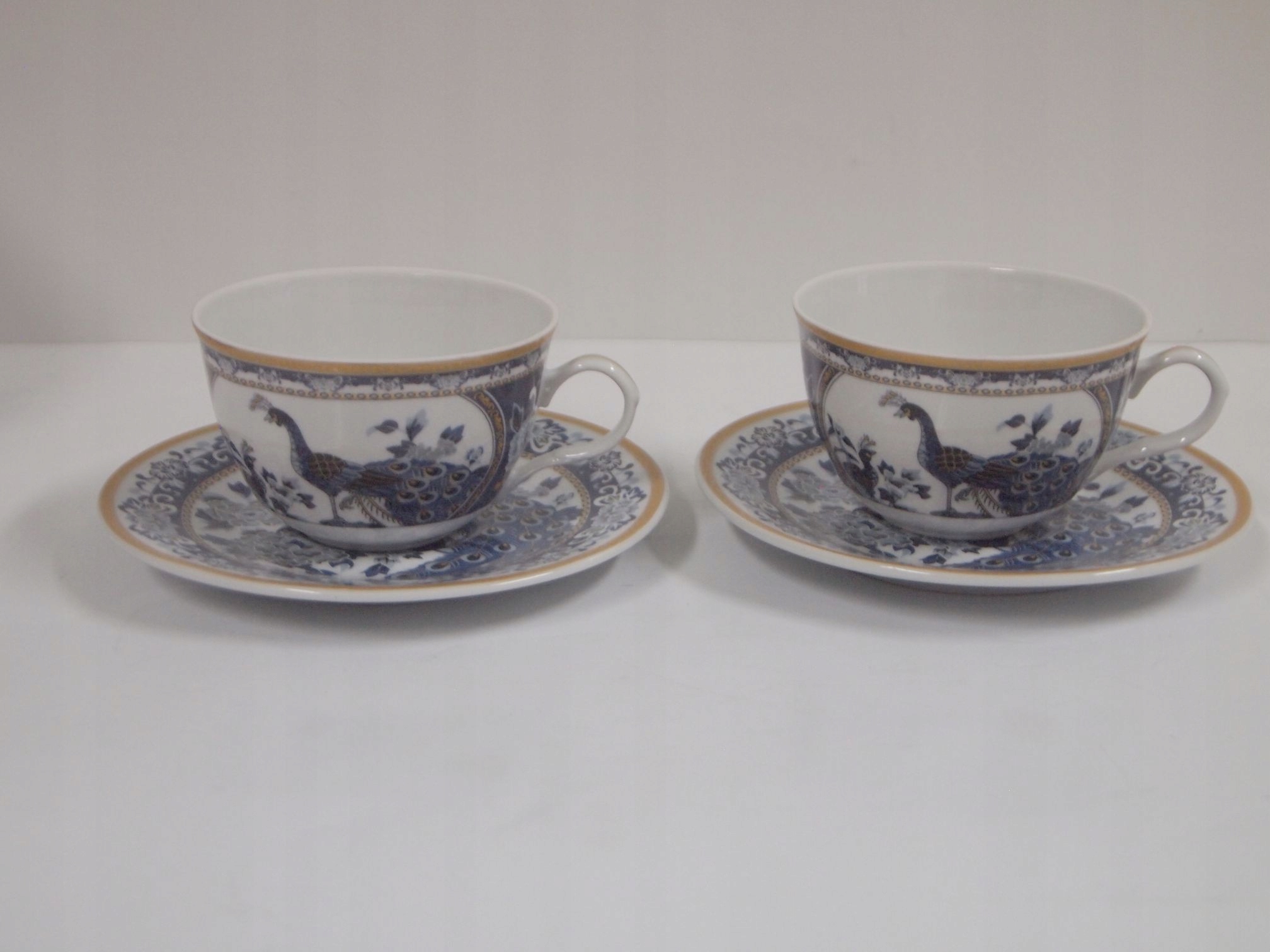 Zestaw 2 FILIŻANKI+ 2 SPODKI PAW NIEBIESKI W PUDEŁKU Kod producenta LY-11