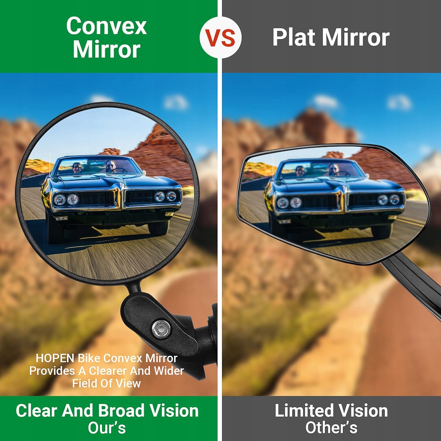 *OFERTY* | LUSTERKO ROWERU REGULOWANE PROFESJONALNE 2 SZT Montaż uniwersalny