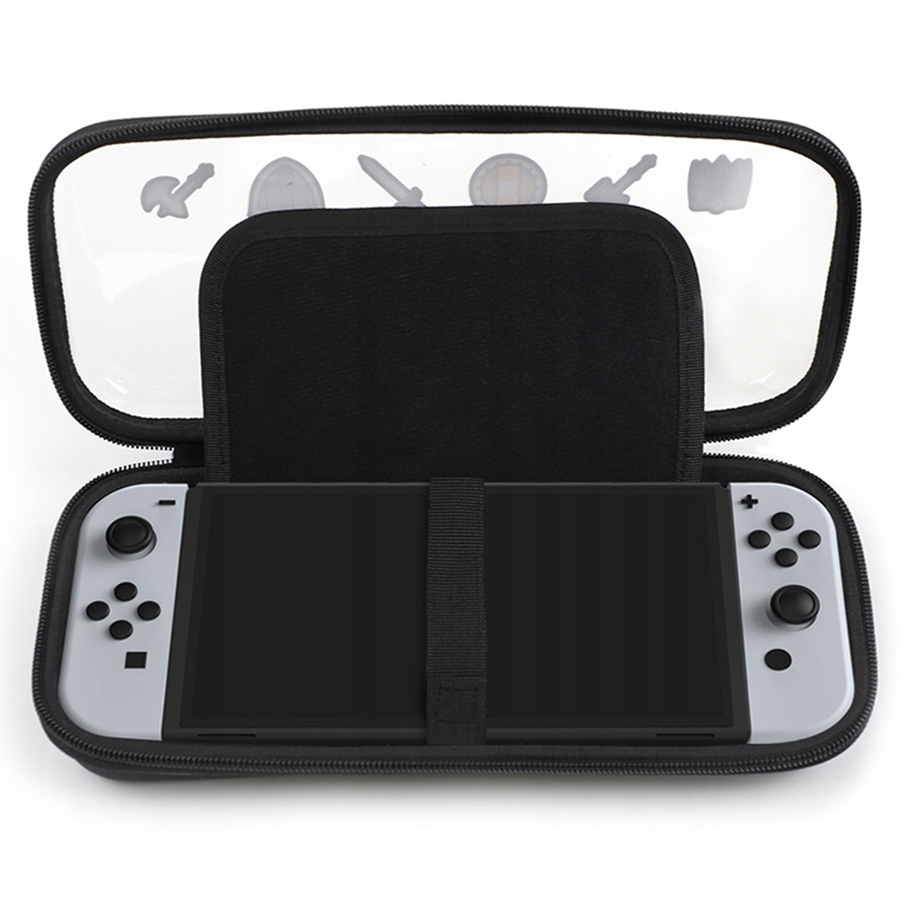 Przenośne etui Switch OLED z miejscem na 10 gier, sprzęt do ładowania i prz