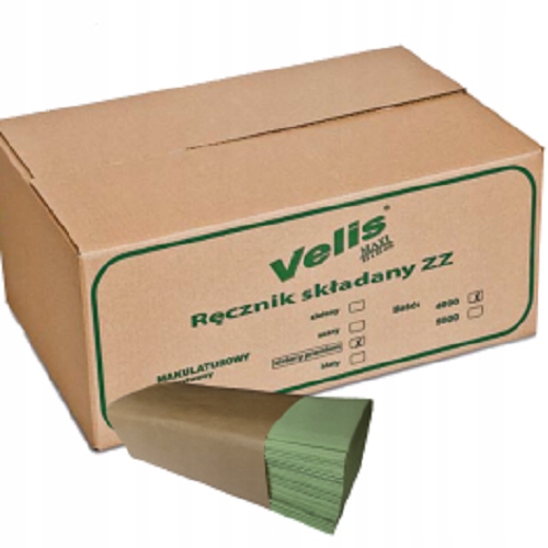 Papírové ručníky Velis 23x25 cm 4000 ks zelené