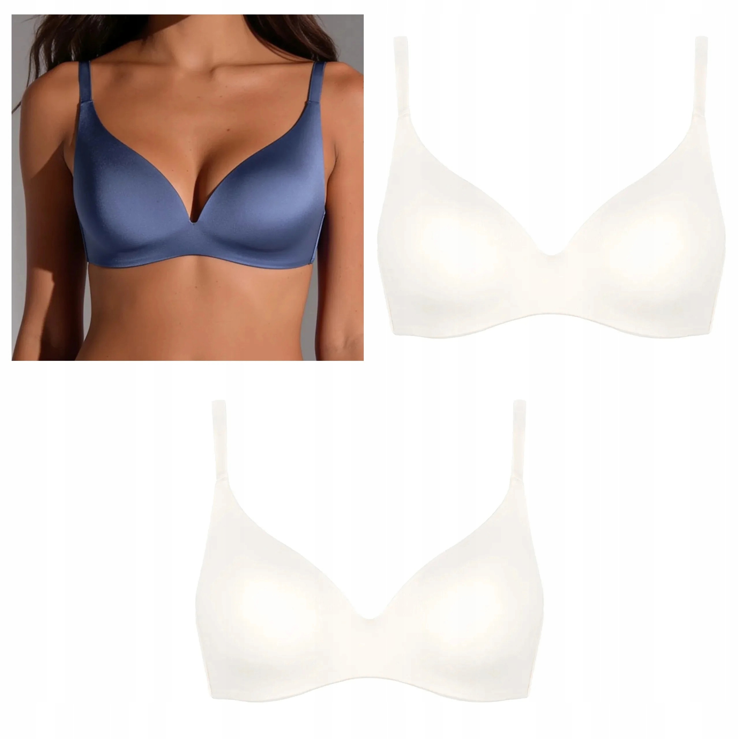 3x Vyztužená podprsenka z mikrovlákna Lormar One 2x talco jeans 70C