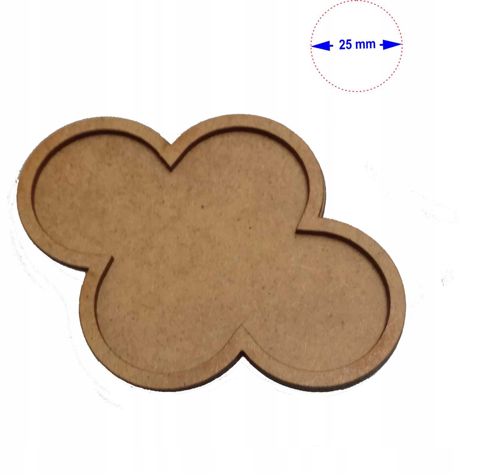 Movement Tray 25 mm / SLIM-FIT / skos / 4x25mm MDF/HDF 2 szt.