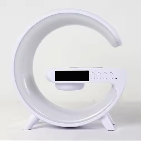 Noční Lampa Led svítilna zvuková nabíjení telefonu Bílá barvy rádio